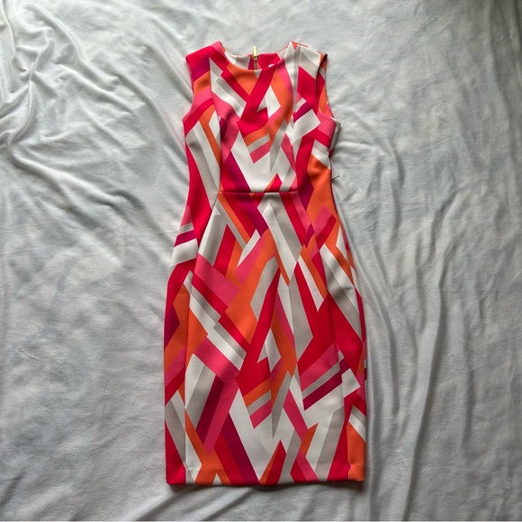 NWT Geometric Calvin Klein Dress - Picture 2 of 8